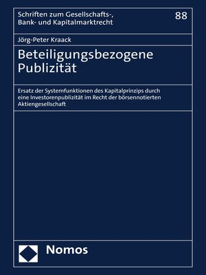 cover image of Beteiligungsbezogene Publizität